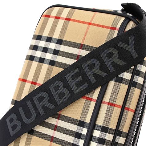 borsa tracolla burberry uomo|Borsa a tracolla in canvas Burberry Check in Multicolore.